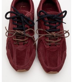 Resim Luvi Shoes Serena Bordo Süet Hakiki Deri Kadın Spor Ayakkabı Bordo 