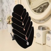 Resim 1/2 Adet Oval Siyah Kağıt Takı Sergileme Standı - Çoklu Kancalı, Dayanıklı Kolye ve Bileklik Organizatörü, Ev, Butik & Kuaför Kullanımı İçin, Dolaşma Önleyici Saklama, Şık Tasarım, Sağlam Yapı, Dekoratif Aksesuar, Minimalist Mimari, Takı Depolama Çözümü 