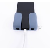 Resim polivera Telefon Tutucu Kumanda Standı Mobil Şarj Priz Askısı Duvara Monte Yapışkanlı 