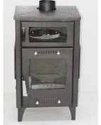 Resim Dorello Soba Troy Model 3 Tarafı Camlı Kuzineli Soba 