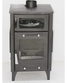 Resim Dorello Soba Troy Model 3 Tarafı Camlı Kuzineli Soba 