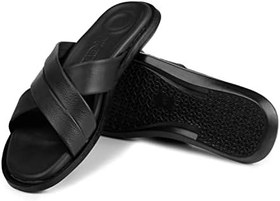 Resim Ducavelli Bande Hakiki Deri Erkek Terliği, Hakiki Deri Terlik, Ortopedik Taban Terlik, Deri Terlik 