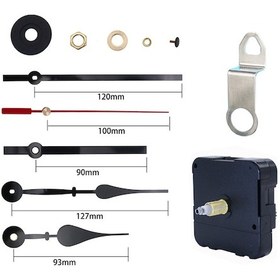 Resim Mufunye 2 Adet Metal Akrep-yelkovan, Kırmızı Saniye İğnesi Ve I-eksenli Yüksek Torklu Kuvars Saat Çekirdeği Tamiri Seti Kutu Paketli 