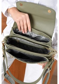 Resim Just Polo Kadın Orijinal Just Polo Baskılı Büyük Boy Şık El Ve Omuz Çantası Shoulder Bag Ebat: 29 X 25 Cm Yeşil 