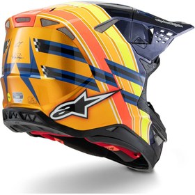 Resim Alpinestars Supertech M10 TLD 25 Limited Off-Road Kaskı MaviOranj 