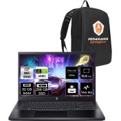 Resim Acer Nitro V 15 Intel Core I7 13620H 32GB 256GB SSD RTX4050/6GB 15.6" Fhd 144Hz Fdos Taşınabilir Bilgisayar & Per4 Çanta NHQNBEY005P316 
