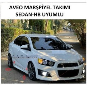 Resim Aveo Hb-sedan Uyumlu Marşpiyel Takımı Boyasız Fiberglass 