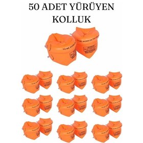 Resim 50 Adet Yürüyen Kolluk, Turuncu Renk Çok Adetli Kolluk, Toptan Kolluk, Toplu Adet Yüzme Kolluğu Turuncu 