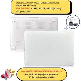 Resim Macbook Air M1 Kılıf 13 inç A1932 A2179 A2337 ile Uyumlu Mat 