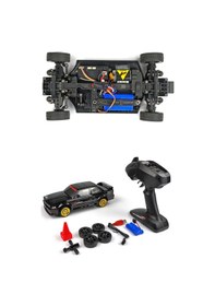 Resim 1/16 4wd 50 Km Hızlı E30 Rc Drift Uzaktan Kumandalı Yedek Lastikli Oyuncak Drift Araba Siyah 