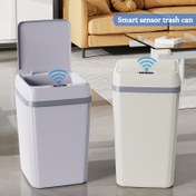Resim WUDINA Akıllı Çöp Kutusu - Otomatik Kapak ve Dokunmatık Olmadan İşletim, Uzaktan-Kumandalı, Şekil Sesli Asistan (Amazon Alexa/ Assistant) Desteğiyle Evde Mutfak, Banyo Yatağınız için Pil Gücünde Manyetometre Tabanlı Zarif Beyaz & Siyah Desenli Akıl Dolabınız ile Kolay Kurulum, Alça Voltajlı çalışma 