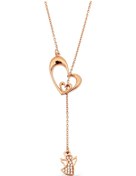 Resim Argentum Concept 925 Ayar Gümüş Kalp Figürlü Sallantılı Melek Kolye - N111301 