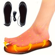 Resim 1 Çift Elektrikli Tabanlık, USB Gücüyle Çalışır, Boyuna Kesilebilir, Unisex Sıcak Tabanlık Ayak Masajı İçin, Temel Kış Aleti Hediye 