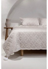 Resim Koza Home Stella Bej Çift Kişilik Baklava Desenli Yatak Örtüsü 230x250 2 Ya Bej 