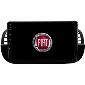 Resim Fiat 500 Siyah Çerçeveli Android Multimedya Sistemi 6-128 Myway 2008-2015 9" 