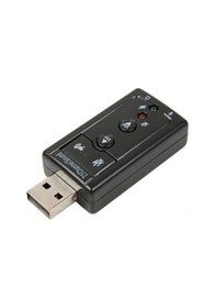 Resim 7.1 Usb Stereo Ses Adaptörü , Harici Ses Kartı, Pc Ve Dizüstü Bilgisayar İçin 3d Usb Ses Adaptörü, 