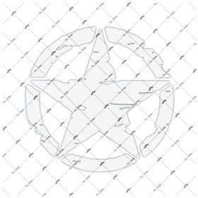 Resim Bay Etiket Rfhlm88 Reflektif Eskitilmis Desenli Asker Yildizi 