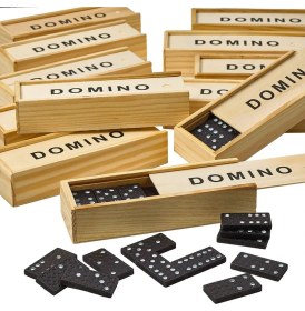 Resim Ahşap Domino Seti 