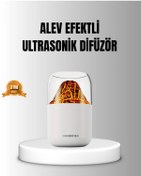 Resim TeknomAVM Alev Efektli Ultrasonik Uçucu Yağ Difüzörü 280ml Su Tanklı ve Sessiz Çalışma Özellikli 