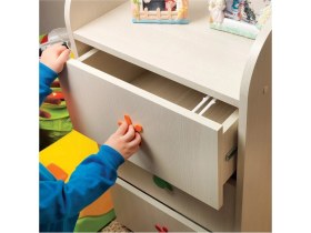 Resim Derin Stok 4 Adet Bebek Çocuk Koruma Kilidi - Dolap Çekmece Kilidi Sürgülü Kilit 