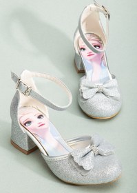 Resim SGF KIDS GÜMÜŞ ÇOCUK KARAKTERLİ TOPUKLU ABİYE AYAKABI 
