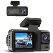 Resim Honmex A98 Siyah Çift Kameralı Araba Dvr - 1080p Full Hd, Gece Görüşü, Döngü Kaydı, Çarpışma Kilidi, 2" Ips Ekran Hafıza Kartı Yok 