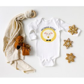 Resim Nilesbabyshop Amcasının Kuzusu Yazılı Uzun Kol Zıbın 