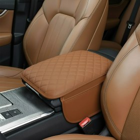 Resim Microcase Araç Merkezi Konsol Kapağı Capitone Deri Araç Kol Dayama Yastığı Depolama Cepli - AL5395 