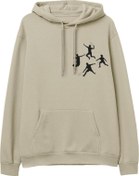 Resim Badminton Baskılı Krem Hoodie Lambuka Store