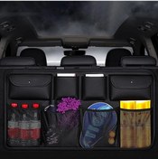 Resim Chuangyinshop Black- Dayanıklı Oxford Kumaş Oto Depolama Çantası Çok Bölmeli Tabanlı Asılabilir Koltuk Altı Organizer 