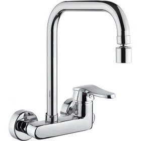 Resim Mix Duvardan Oynar Pirinç Perlatörlü Mutfak Evye Aplike Batar Krom 