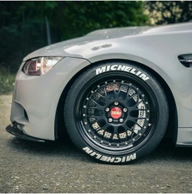 Resim bombtire Michelin Lastik Yazısı 2.5 Cm Orijinal Kauçuk 8 Adet En Iyi Kalite 