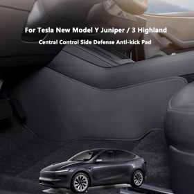 Resim Tesla için Model Y Juniper 2025 ve Model 3 Highland 2024+ Yan Koruma Tırmanma Önleyici Ped, Merkezi Kontrol Kir Önleyici Ped, Araç İç Aksesuarları 