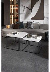 Resim Uslucan Alışveriş Orta Sehpa İkili Alize Beyaz Çok Renkli 