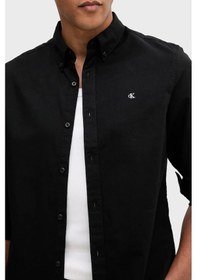 Resim Calvin Klein Jeans Erkek Uzun Kollu Klasik Düz Oxford Siyah Gömlek Lv140em125-ub1 Siyah 
