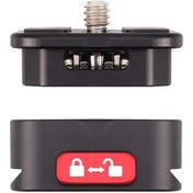 Resim Moveevo Alüminyum Hızlı Serbest Bırakma Plakası, Kaymazsız Kauçuk Yastık, 1/4" & 3/8" Vida Delikleri, Dlsr, Tripod Ve Stabilizör Uyumlu 