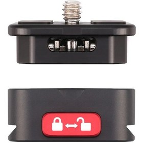 Resim Moveevo Alüminyum Hızlı Serbest Bırakma Plakası, Kaymazsız Kauçuk Yastık, 1/4" & 3/8" Vida Delikleri, Dlsr, Tripod Ve Stabilizör Uyumlu 