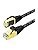 Resim Yeni Nesil 10 Metre Cat 7 Patch Kablo Cat 7 Ethernet Kablosu 10Gbps Internet Kablosu On Metre Siyah 