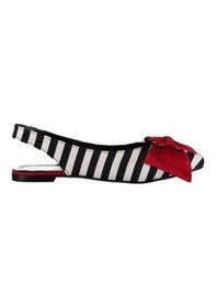 Resim Fox Shoes Siyah/Beyaz/Kırmızı Kadın Babet D726774404 