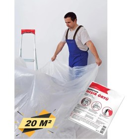 Resim Badem10 Hışır Örtü Boyacı Naylonu Eşya Zemin Koruma 20 M² (4x5 Metre) 