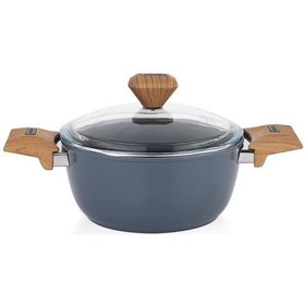 Resim Fiesta Seramik Derin Tencere - Siyah / Açık Kahverengi - 20 Cm Renkli 