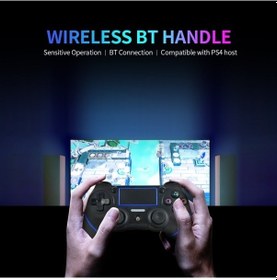 Resim Bloomnest Dokunmatik Yüzey Titreşimli Kablosuz Bt Oyun Gamepad 6 Eksenli Sap Ps4 Pc Uyumlu Beyaz Mavi 