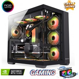 Resim Zeiron Warrior Eagle X55 Ryzen 7 5700X 32GB 1tb M.2 SSD RTX5060 27" 240Hz Sıvı Soğutmalı Oyuncu Bilgisayar 