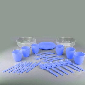 Resim KSB Store Piknik Seti 6 Kişilik Çantalı 32 Parça 