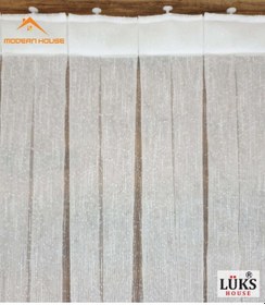 Resim Lüks Tül Perde Şantuk Keten Kırk Beyaz Rengi - Modern House 