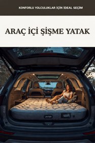 Resim POLYBOTUM Piranha 11302 Araç İçi Şişme Yatak SUV Uyumlu Oto Kamp Yatağı Seyahat Şişme Araba Yatağı 