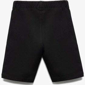 Resim Koton Pamuklu Beli Lastikli Palmiye Baskı Detaylı Şort Siyah 5skg40057ak Siyah 