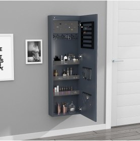 Resim DECOBOX Paris Led Aydınlatmalı Boy Aynalı Takı Dolabı Beyaz Işık 