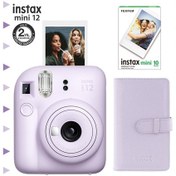 Resim Fujifilm Instax Mini 12 Fotoğraf Makinesi + 10'lu Film + Laporta Albüm Seti Lila 