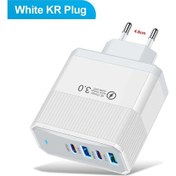 Resim Usb C Şarj Cihazı Çoklu 4 Bağlantı Noktalı Pd Tip C Hızlı Şarj Hızlı Şarj Qc3.0 White Kr ' Beyaz 